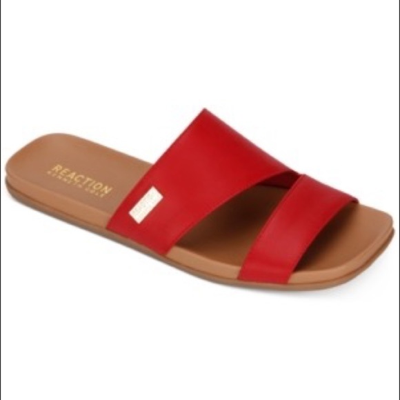 Kenneth Cole Reaction Shoes - KENNETH Cole Reaction Women's Cutout Flat Red Sandals Size  7